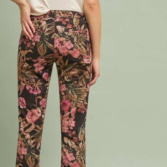 CHINO x ANTHROPOLOGIE Relaxed Floral Chino Pants - Picture 6 of 8